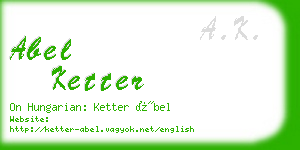 abel ketter business card